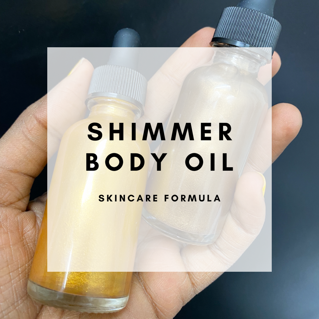 DIY Shimmer Body Oil (No Settling!) Formula-Digital Download